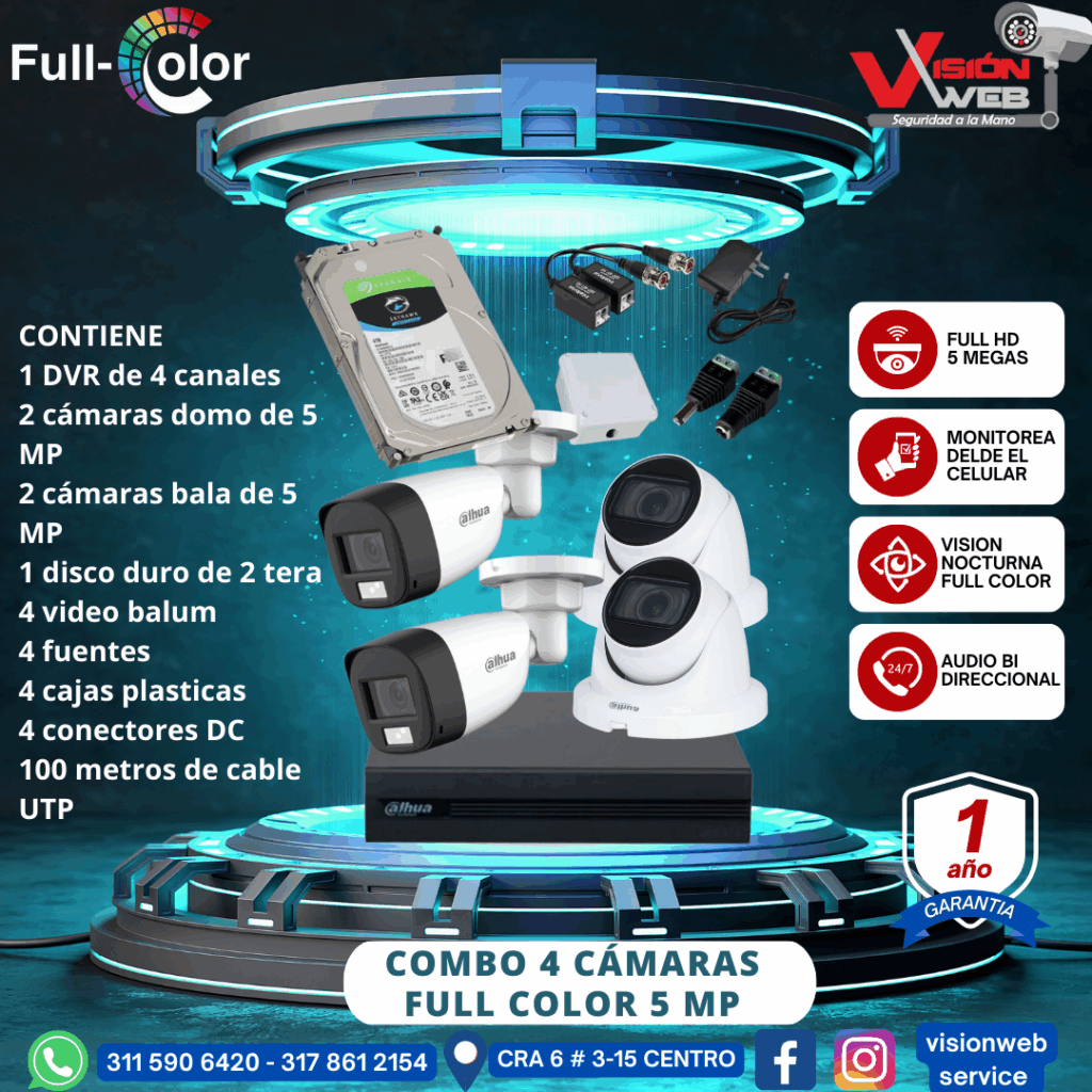 kit 4 camaras 5 megas