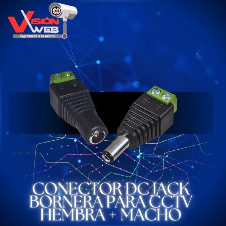 conector dc jack bornera para cctv hembra + macho